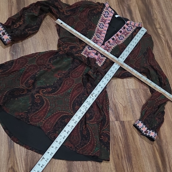 Zara Multicolor Paisley Dress Size Medium - Picture 4 of 7